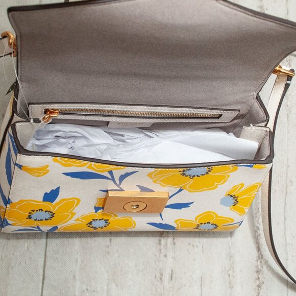 NWT kate spade Katy Sunshine Floral Textured Leather Top Handle Bag with Dustbag - Picture 13 of 15